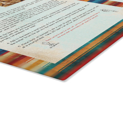 Highland Queen Ranch Ranchy Refried Beans Recipe Rustic Serape Glass Cutting Board