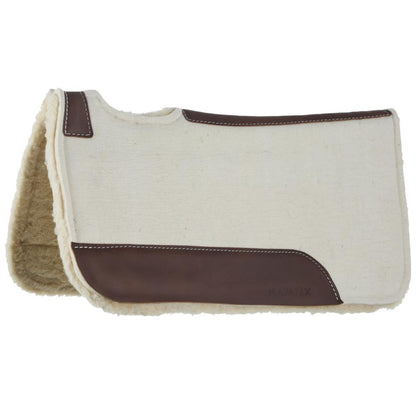 MT34030FBP Natural 3 4 28x30 Felt Fleece Bottom Barrel Saddle Pad