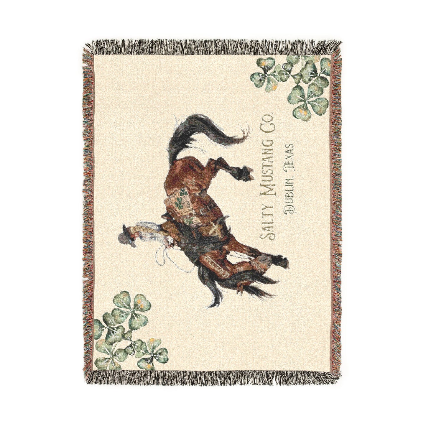 Salty Mustang Co. Dublin, Texas Woven Blanket