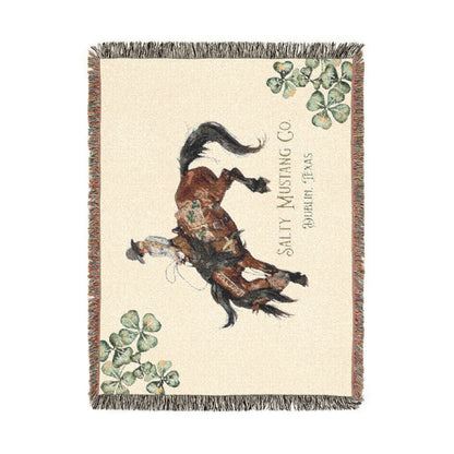 Salty Mustang Co. Dublin, Texas Woven Blanket