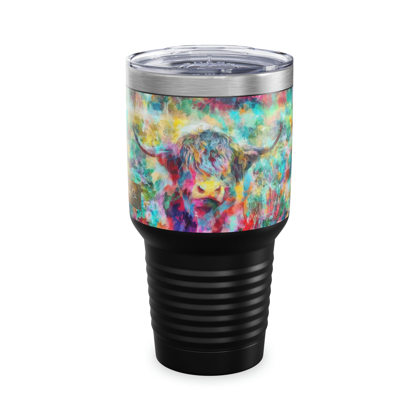 Salty Mustang Co. Highland Cow Multi-Color Ringneck Tumbler, 30oz