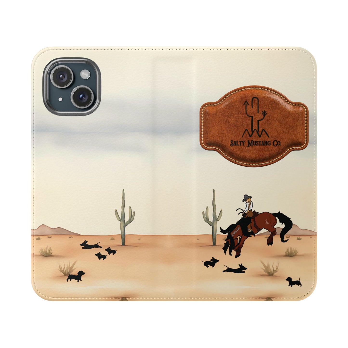 Salty Mustang Co. Lady Puncher Flip Wallet Phone Case (Samsung & iPhone)