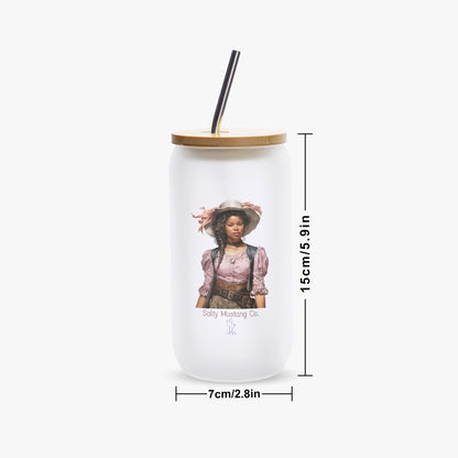 Bandera Cowgirl Frosted Glass Cup