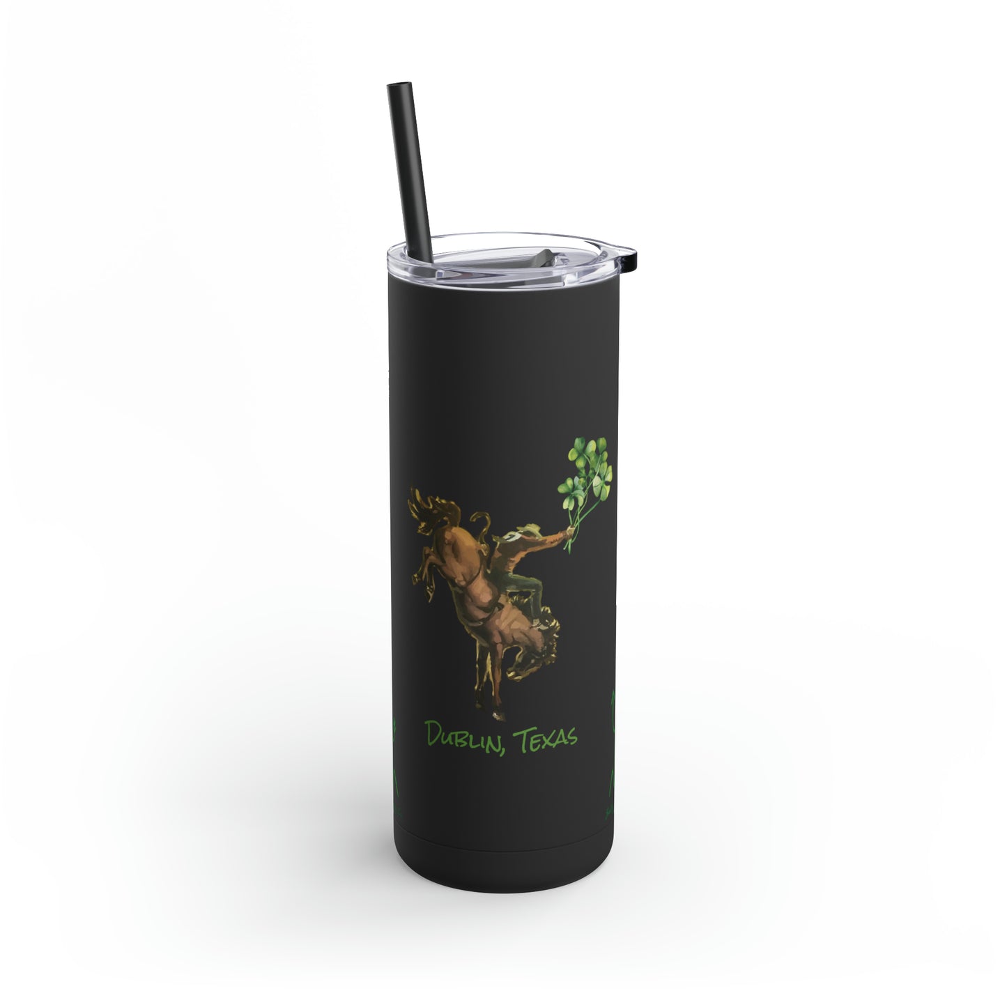 Dublin, Texas Bronc Rider Shamrock Matte Tumbler, 20oz