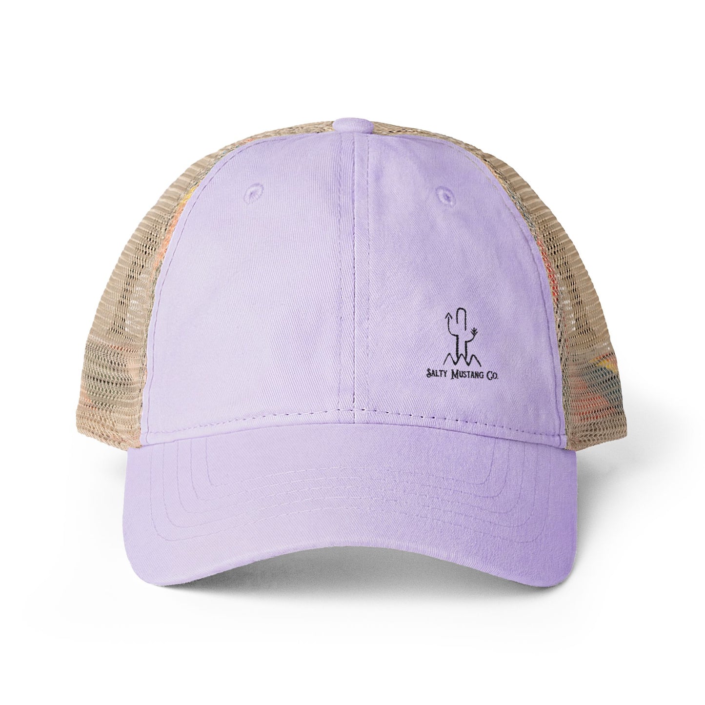 Women's Washed Mesh-Back Cap Embroidered Brand