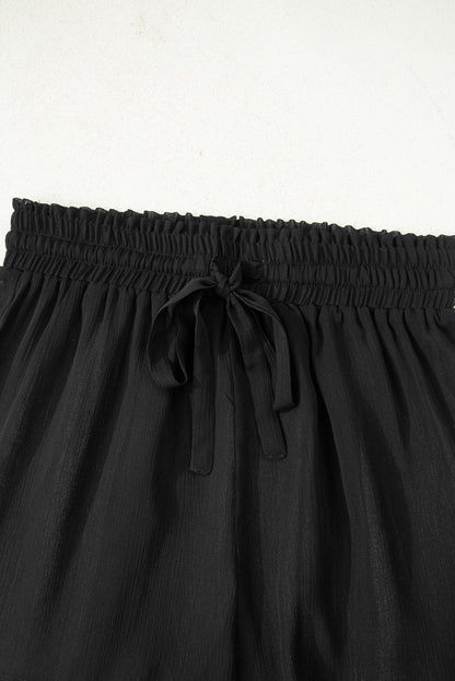 Sheer Tunic Shirt & Drawstring Shorts Cover-Up