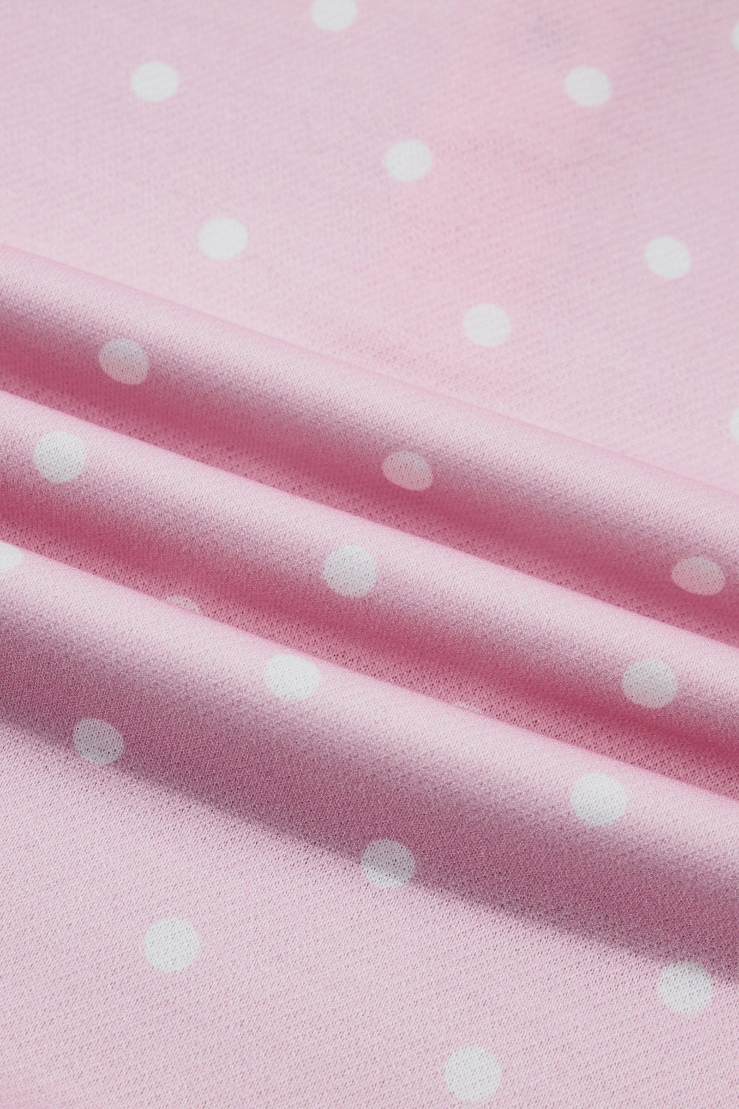 Polka Dot Metal Button Collar Pullover Sweatshirt
