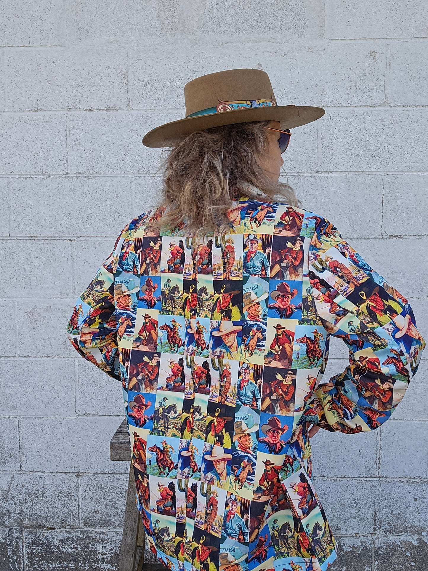 Baha Ranch Cowboy Collage Women's Western Blazer