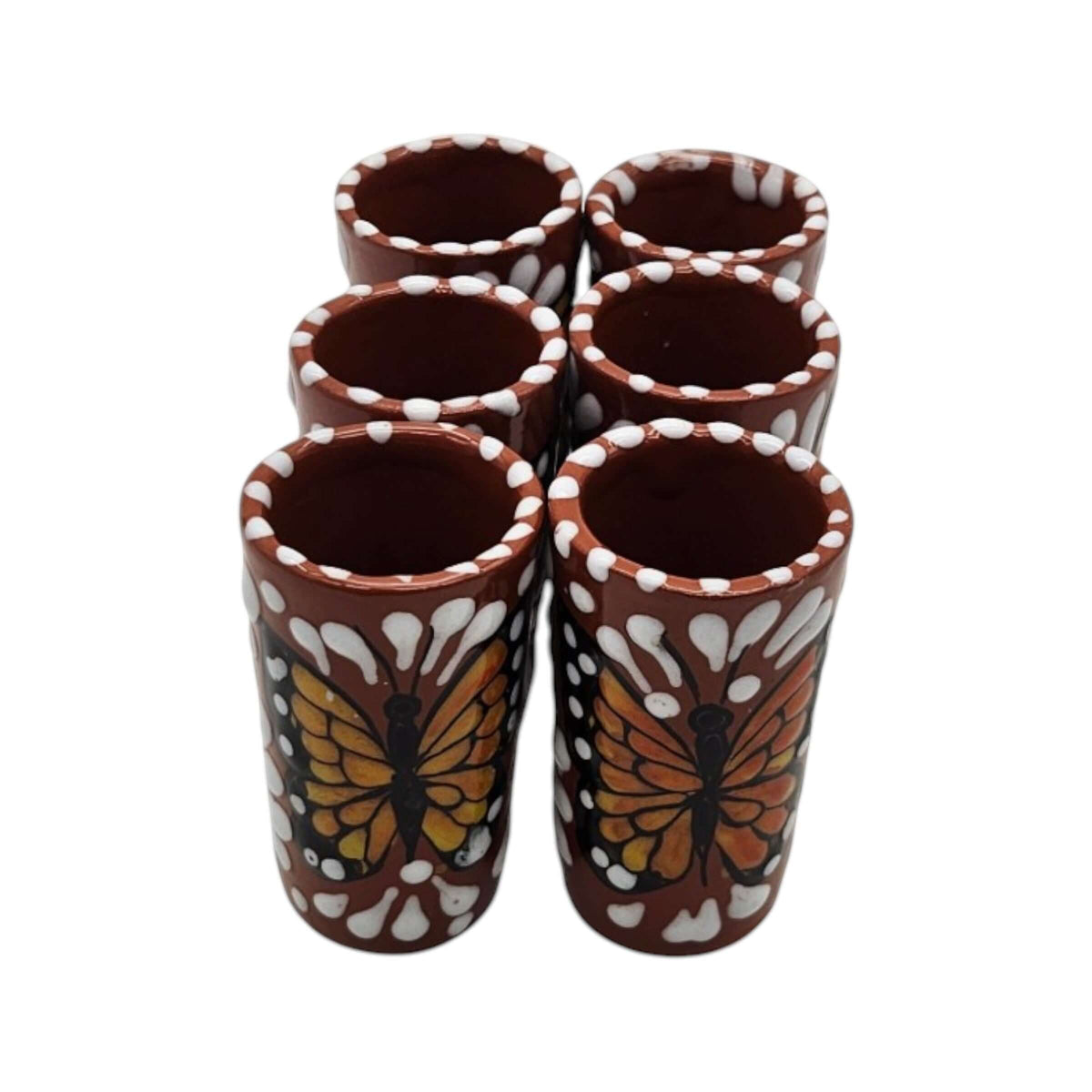 Talavera Shot Glass | Monarch Butterfly Design