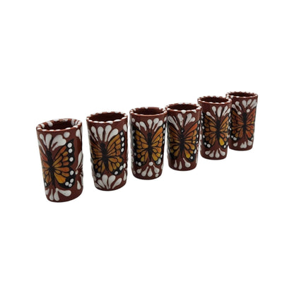 Talavera Shot Glass | Monarch Butterfly Design