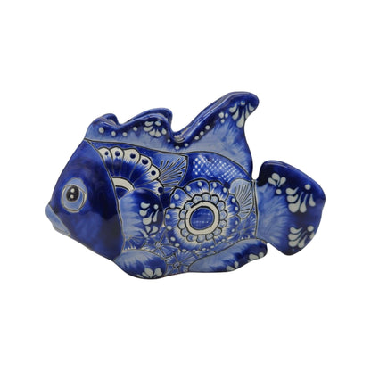 Talavera Fish Planter | Blue & White Design