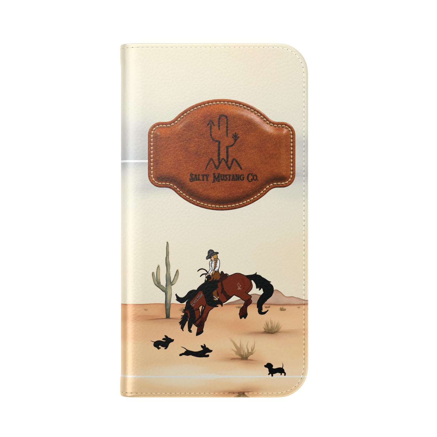 Salty Mustang Co. Lady Puncher Flip Wallet Phone Case (Samsung & iPhone)
