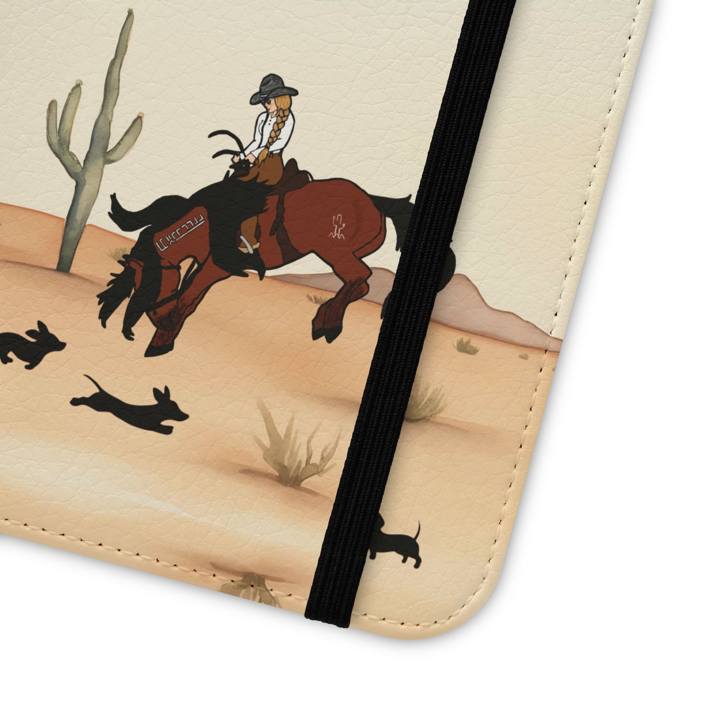 Salty Mustang Co. Lady Puncher Flip Wallet Phone Case (Samsung & iPhone)
