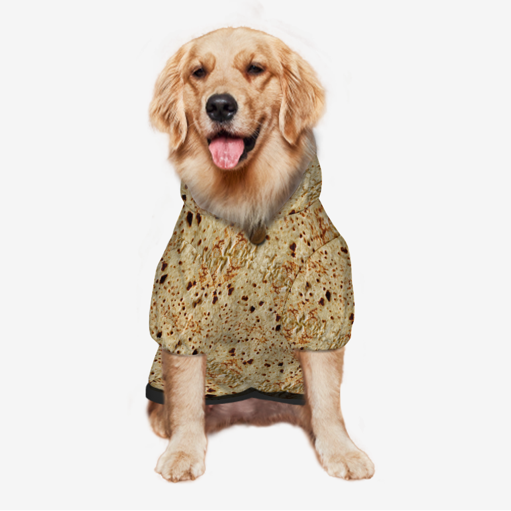 Tortilla Print Lime Pet Hoodie