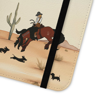 Salty Mustang Co. Lady Puncher Flip Wallet Phone Case (Samsung & iPhone)