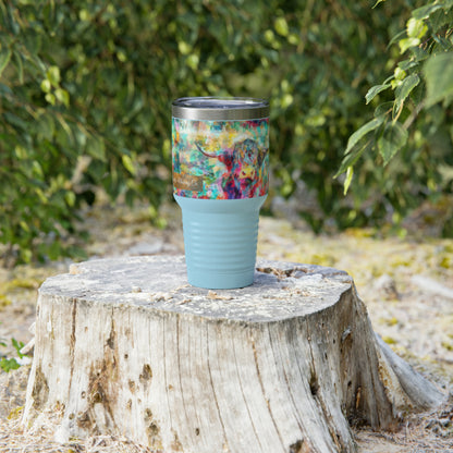 Salty Mustang Co. Highland Cow Multi-Color Ringneck Tumbler, 30oz