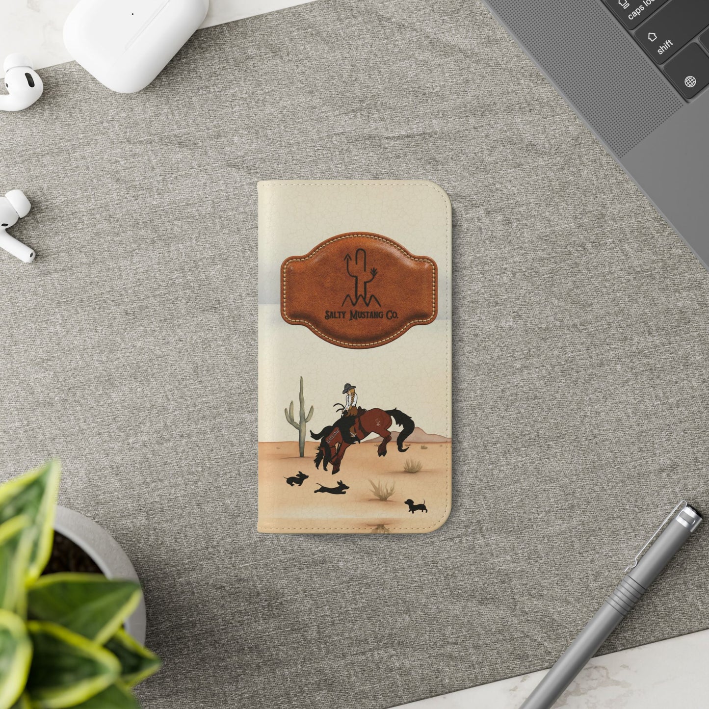 Salty Mustang Co. Lady Puncher Flip Wallet Phone Case (Samsung & iPhone)