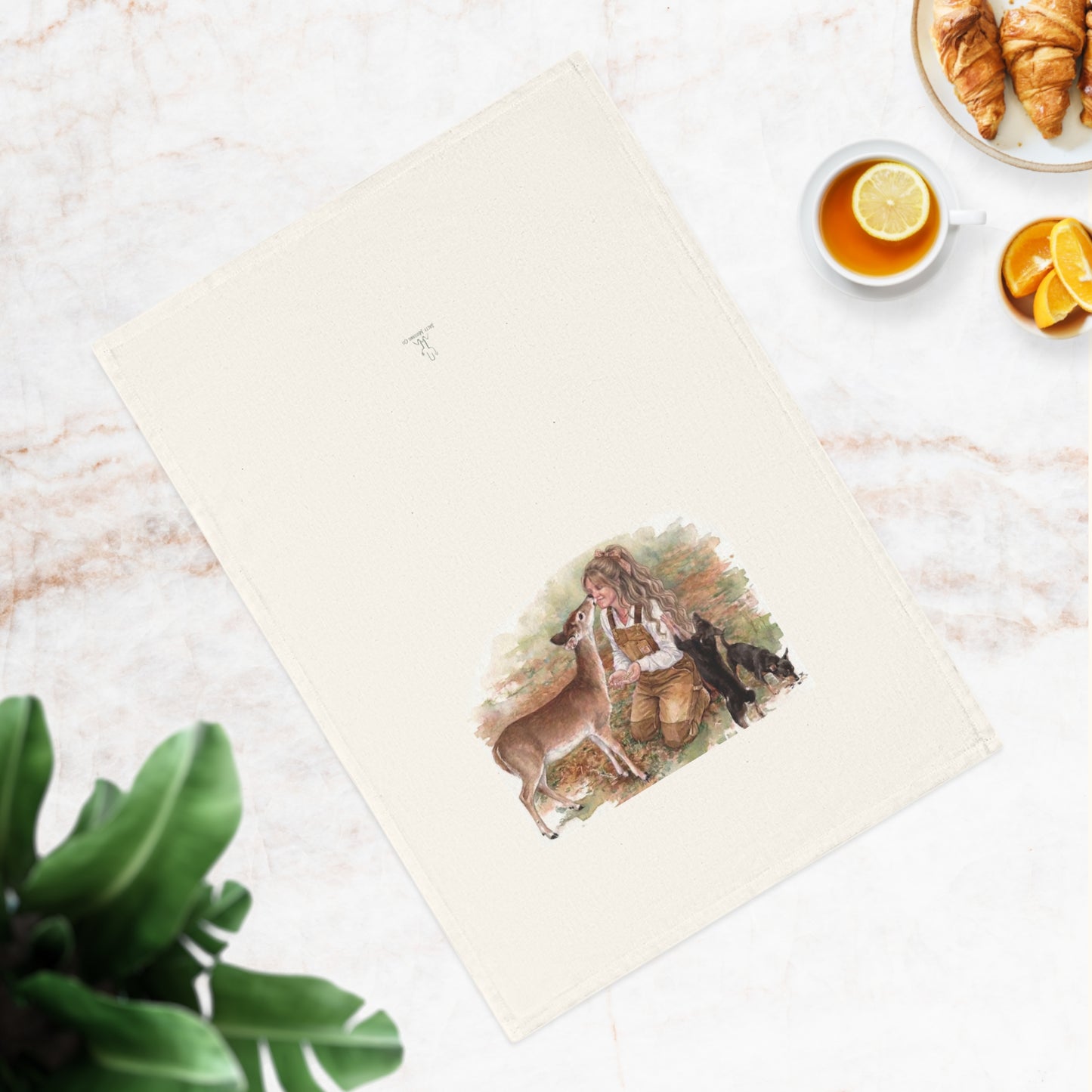 As The Deer Pants For Water Organic Cotton Tea Towel