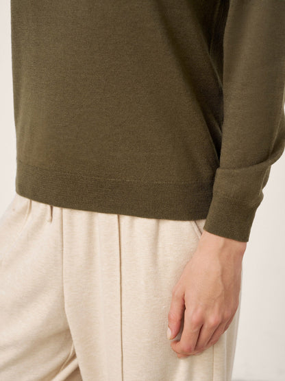 100% Extra-Fine Merino Wool Essential Crew Neck Knit Sweater BRIDGET