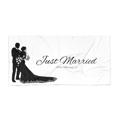 Just Married Beach Towel