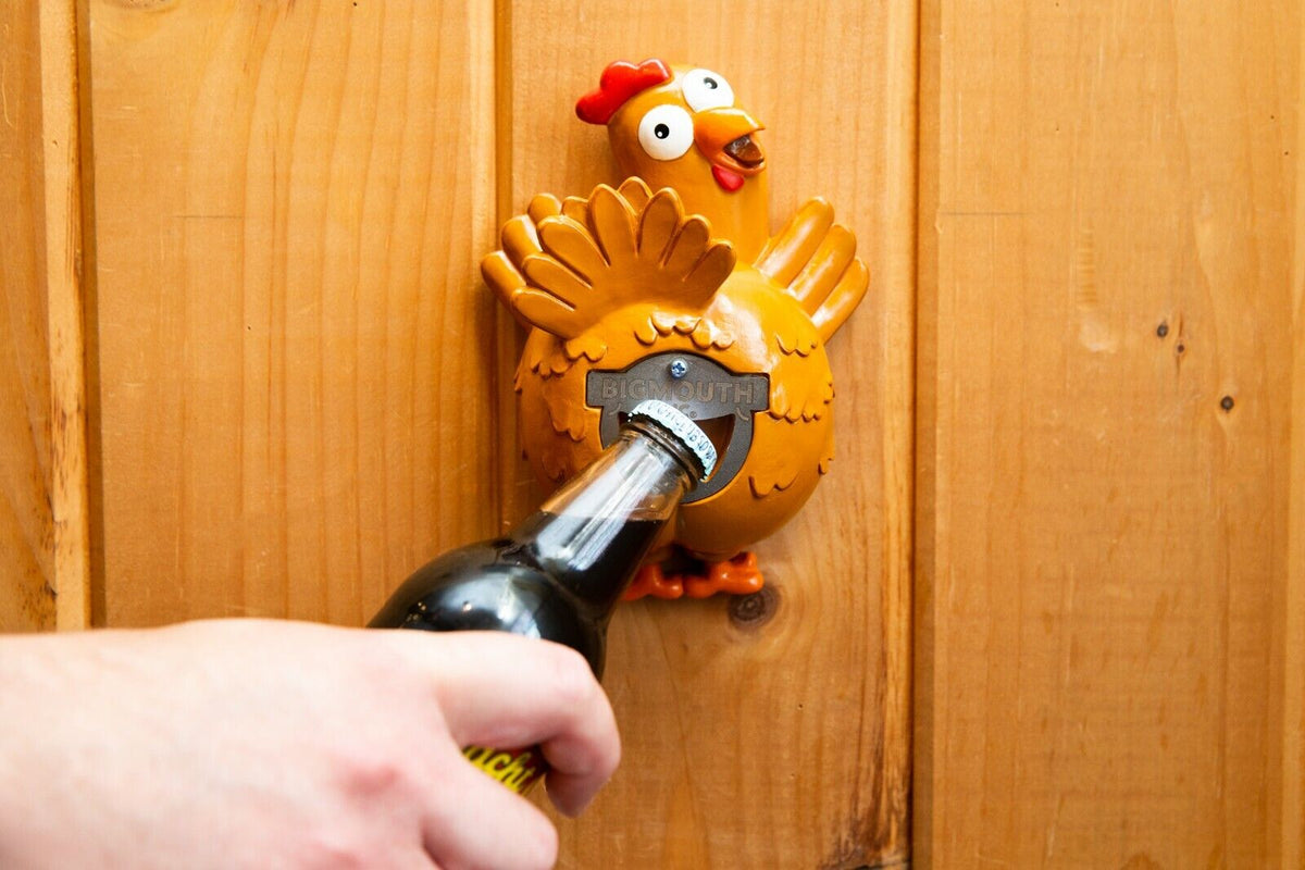 Funny Chicken Butt Bottle Opener – Wall Mounted Bar Accessory by BigMouth Inc.