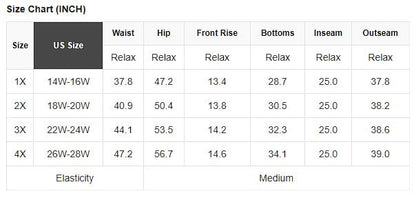 Plus Size Floral Ankle Length Loose Jeans