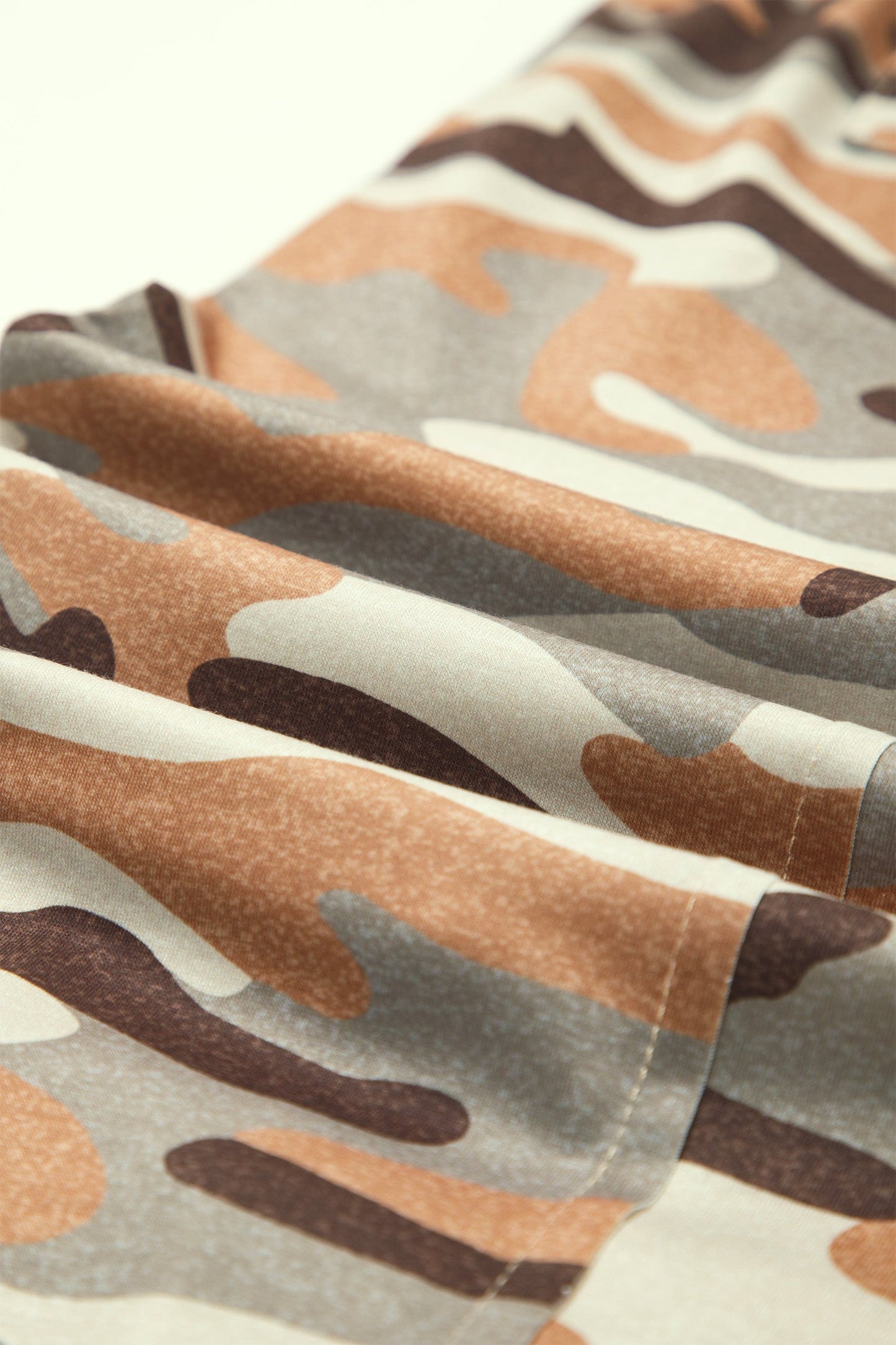 Camo Drawstring Elastic Waist Jogger Pants
