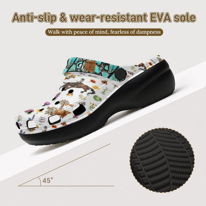 Springtime In Texas High-Heeled Salty Clogs
