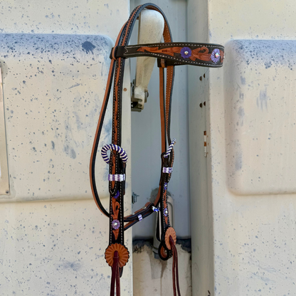 2800 - Purple Collection 1 - 1/2" Contour browband headstall