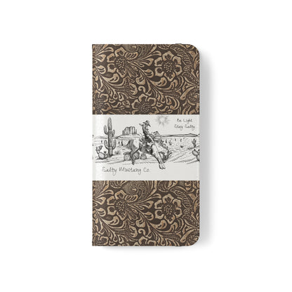 West Texas Bronc Rider, Leather Print Flip Cases - Android