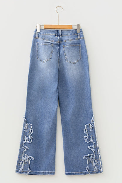 Western Embroidered Flare Leg Full Length Jeans