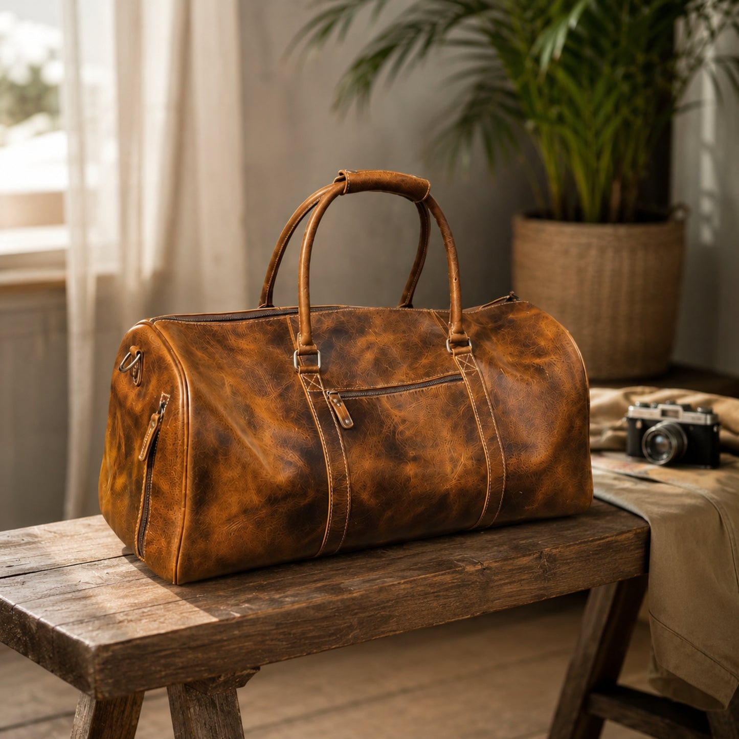 Roosevelt Full Grain Buffalo Leather Duffle