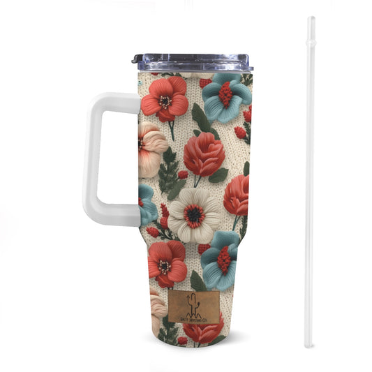 Knit Floral 40 oz Tumbler