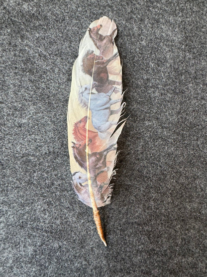 Cream Wild Horses Hat Feather