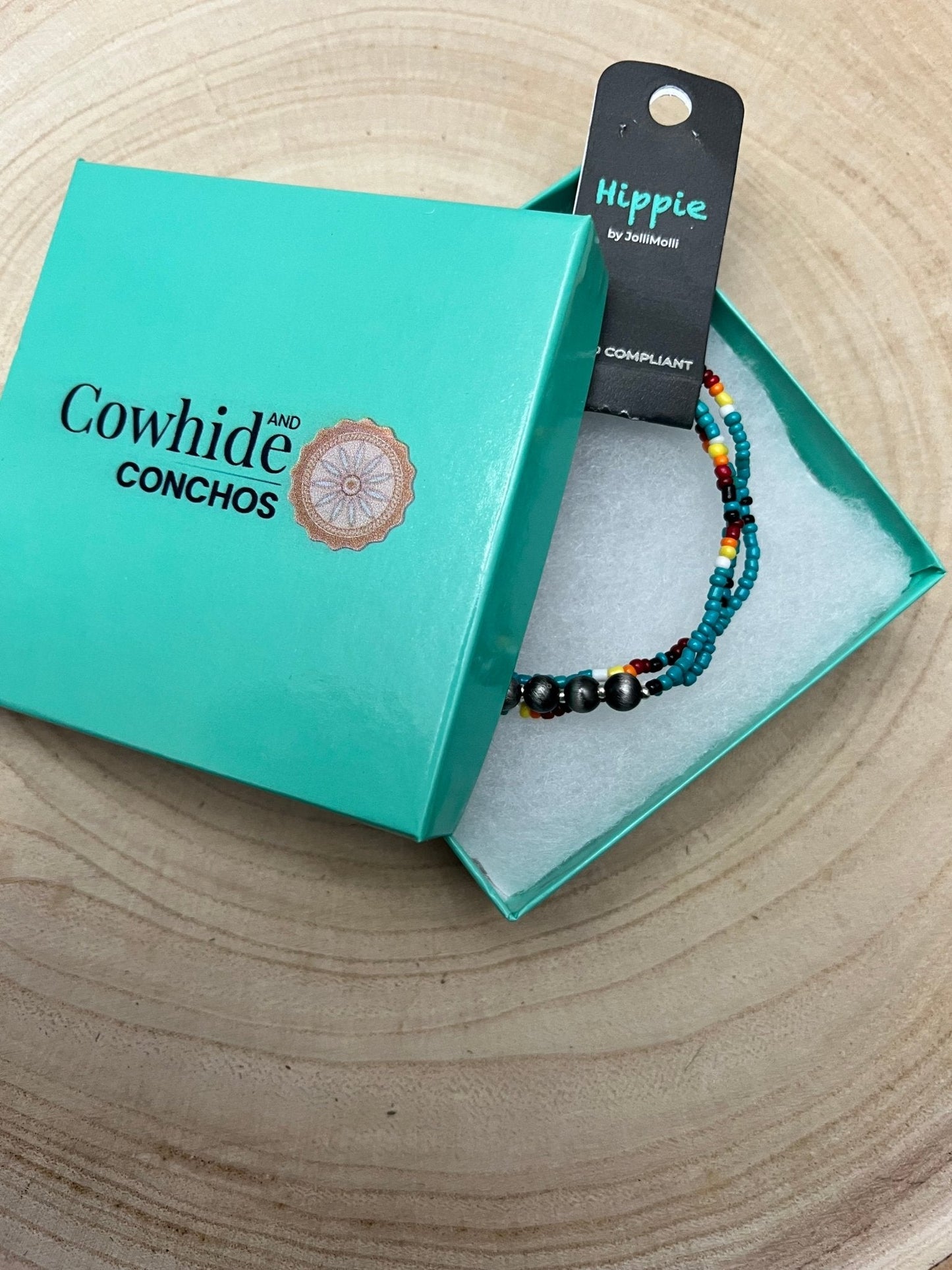 Western Seed Bead & Navajo Pearl Stretch Bracelet Set — 3-Piece Turquoise Stack