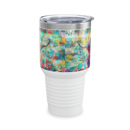 Salty Mustang Co. Highland Cow Multi-Color Ringneck Tumbler, 30oz