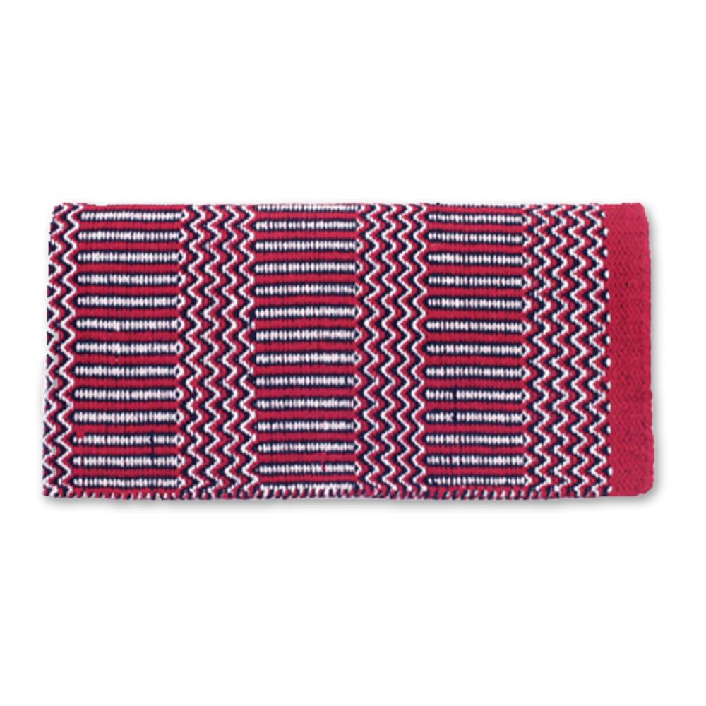1340-1 Double Weave 32x64 Acrylic Blend Saddle Blanket Red