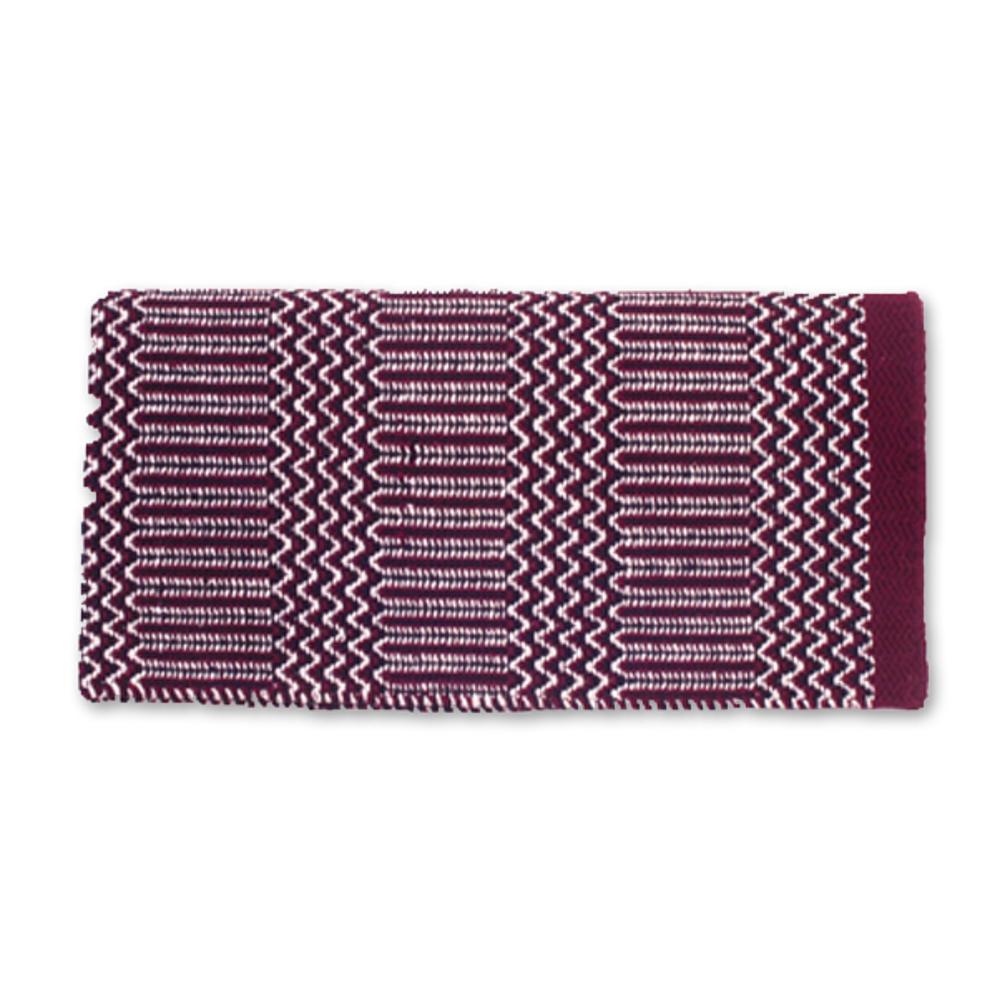 1340-9 Double Weave 32x64 Acrylic Blend Saddle Blanket Burgundy