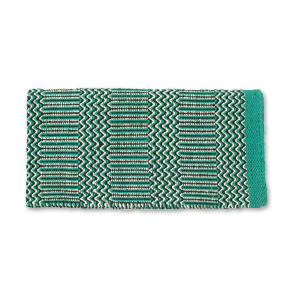 1340-5 Double Weave 32x64 Acrylic Blend Saddle Blanket Teal