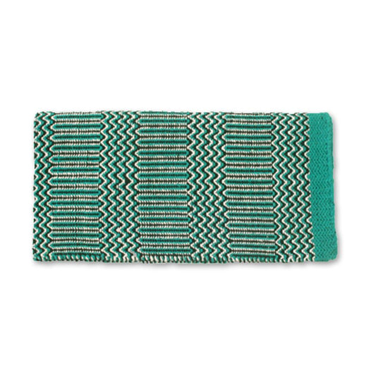 1340-5 Double Weave 32x64 Acrylic Blend Saddle Blanket Teal