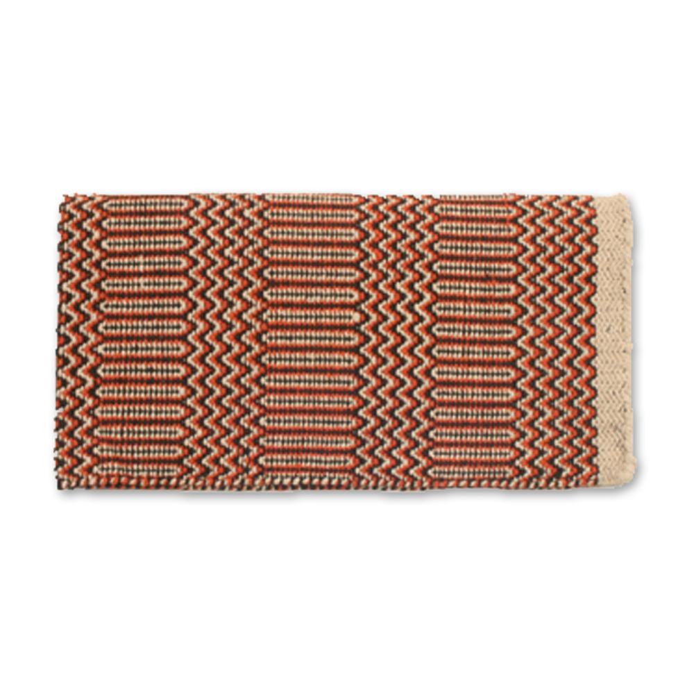 1340-17 Double Weave 32x64 Acrylic Blend Saddle Blanket Rust And Brown