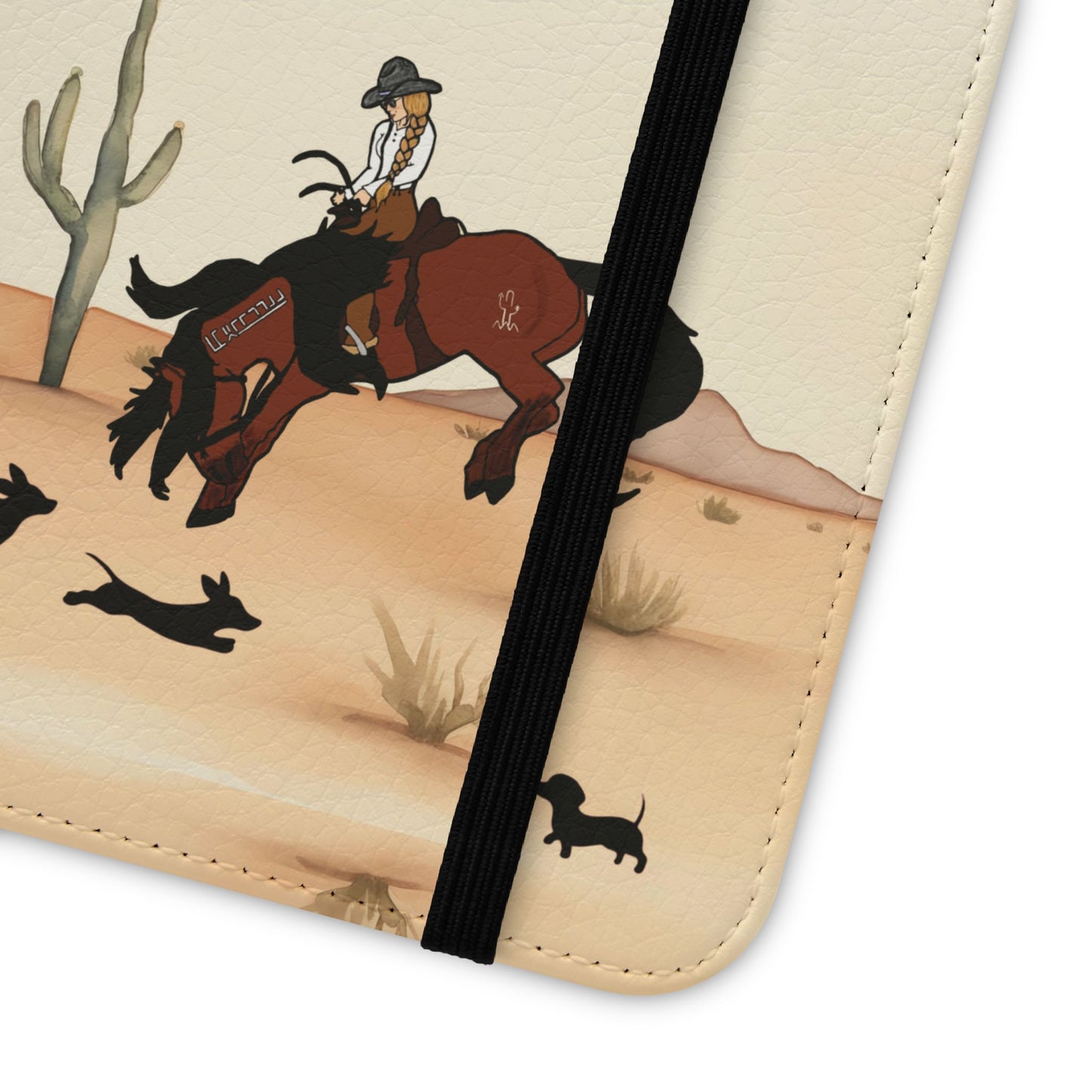 Salty Mustang Co. Lady Puncher Flip Wallet Phone Case (Samsung & iPhone)