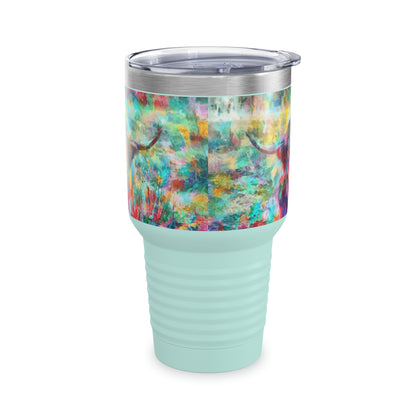 Salty Mustang Co. Highland Cow Multi-Color Ringneck Tumbler, 30oz