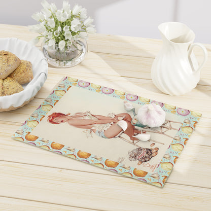 I'm Not Crying, You're Crying "Hilda" Cutting Onions Glass Cutting Board