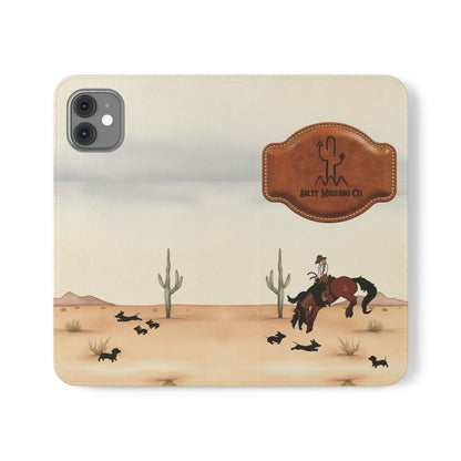 Salty Mustang Co. Lady Puncher Flip Wallet Phone Case (Samsung & iPhone)