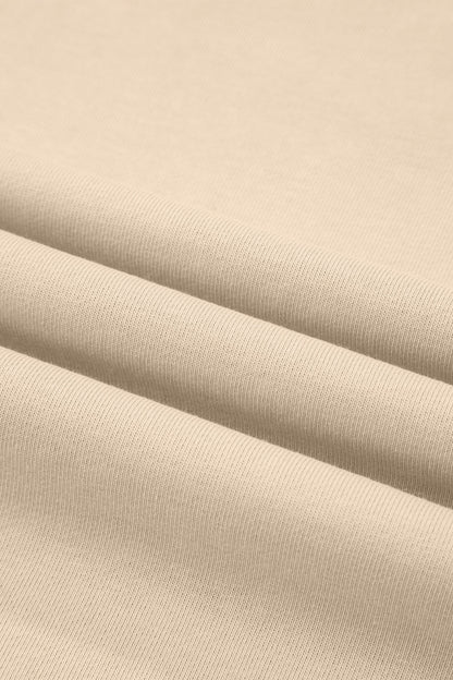 Solid Raw Seam Patchwork Baggy Sweatshirt