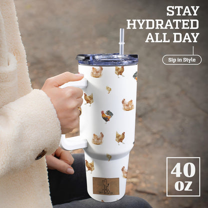 Chicken Scratch 40 oz Tumbler