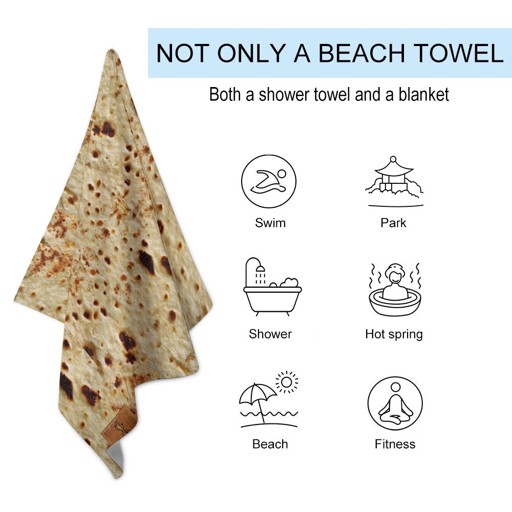 Tortilla & Lime Print Beach Towel