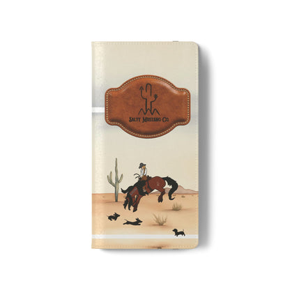 Salty Mustang Co. Lady Puncher Flip Wallet Phone Case (Samsung & iPhone)