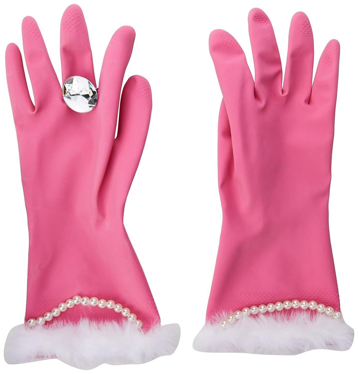 🧤 "Pink and Pearly" Glam Gloves – Fancy Dish Duty with Attitude